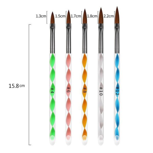 [CH-00605] PINCEL PARA ACRILICO X5pcs ___Pack X10  CH-00605