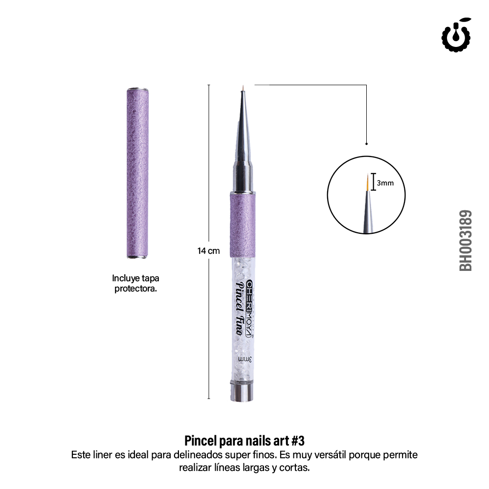[BH003189] Pincel liner deco cherimoya 3mm ___Pack X12  -BH003189