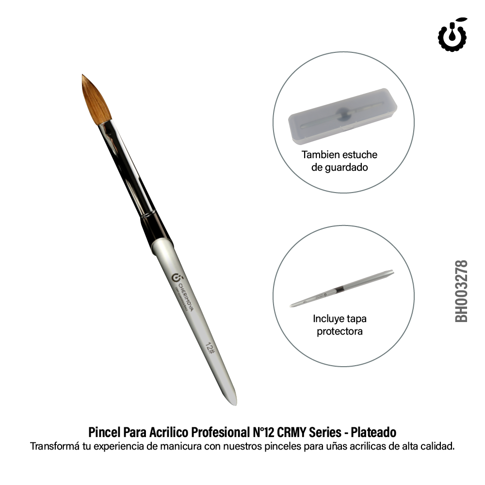 Pincel Acrilico CRMY SERIE N*12 color surtido___Pack X10 -BH003278