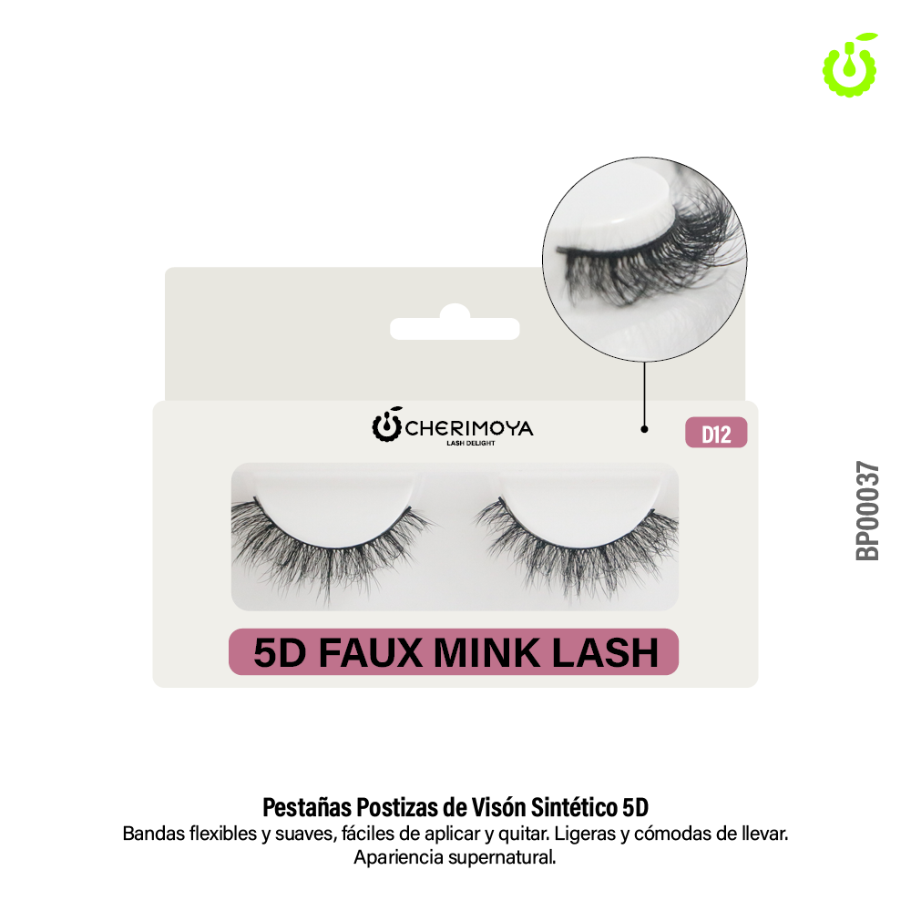 [BP00037] Pestaña postiza de tira D12 ___Pack X10  BP00037