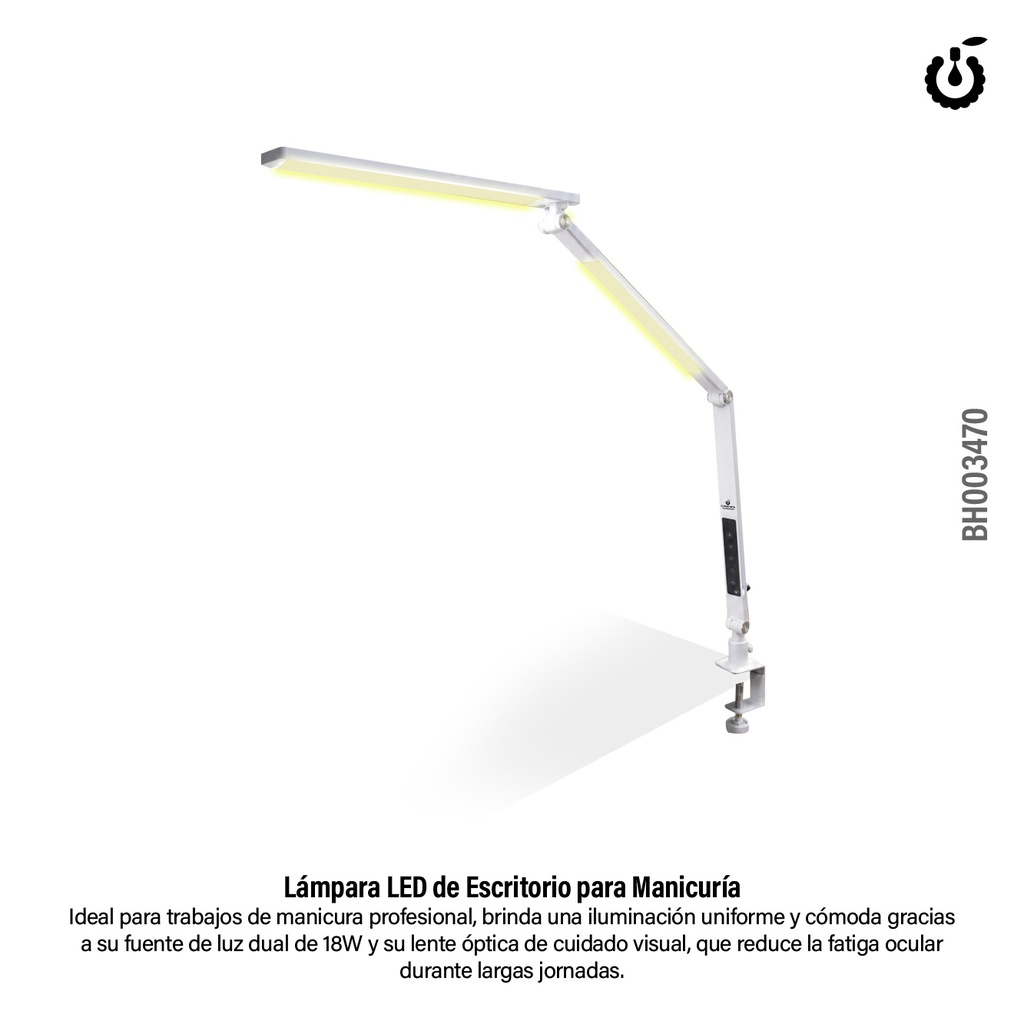 Lámpara de escritorio plegable de doble brazo Cherimoya （pack x2)- BH003470