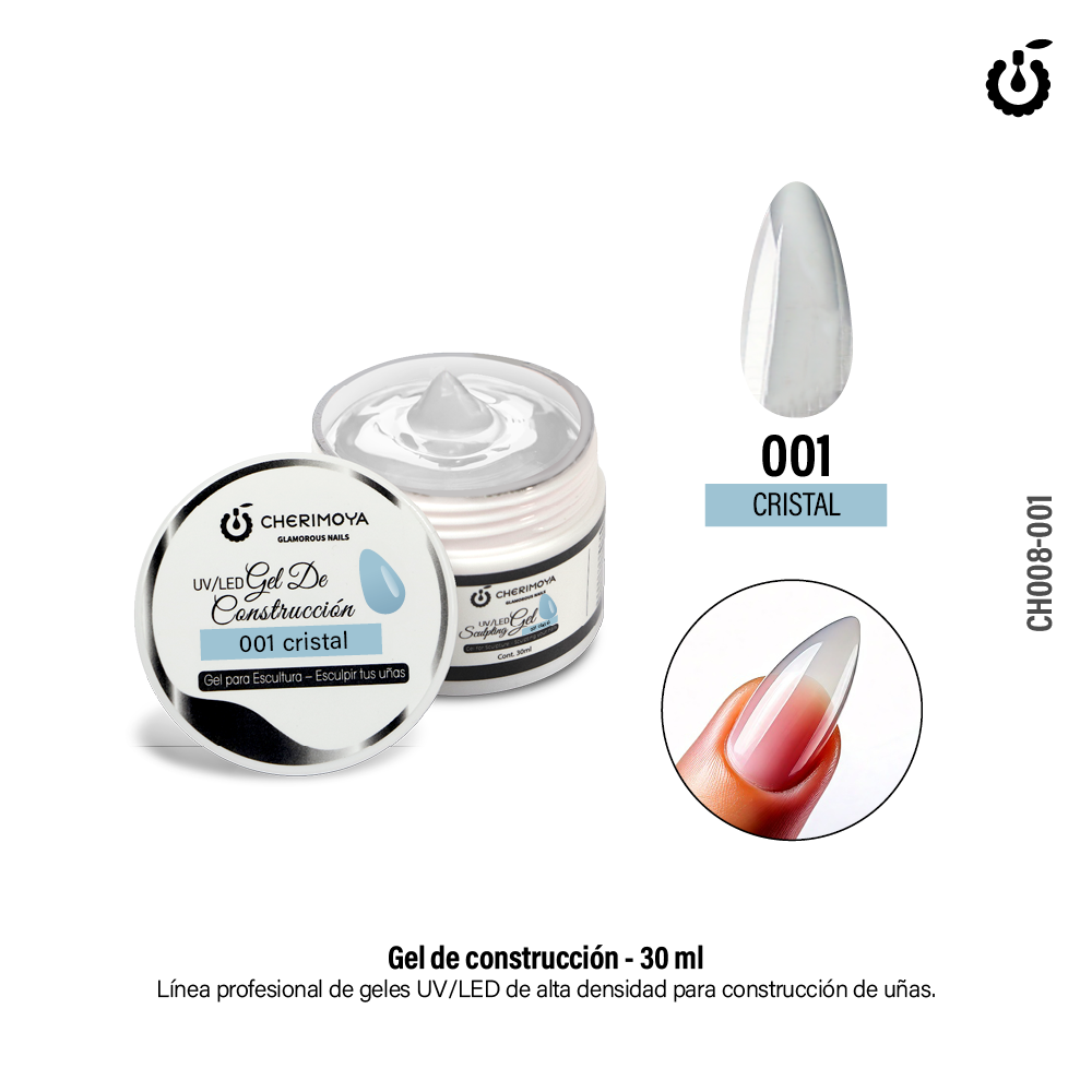 F301-1 Gel de Construcción 30ml #001  cristal(Pack x6)-CH008-01