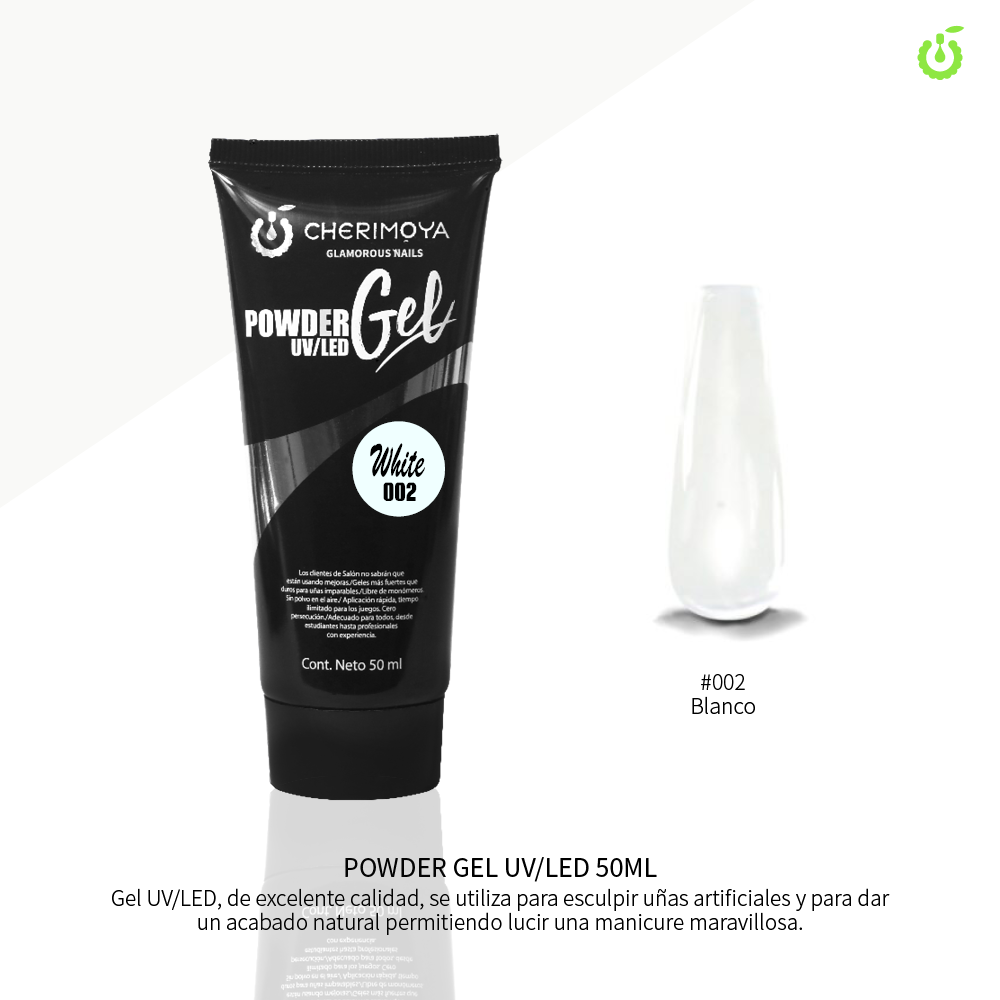 [CH005-02] F002 Powder Gel UV/LED 50ml -002 Blanco___Pack X6-CH005-02 ch-90