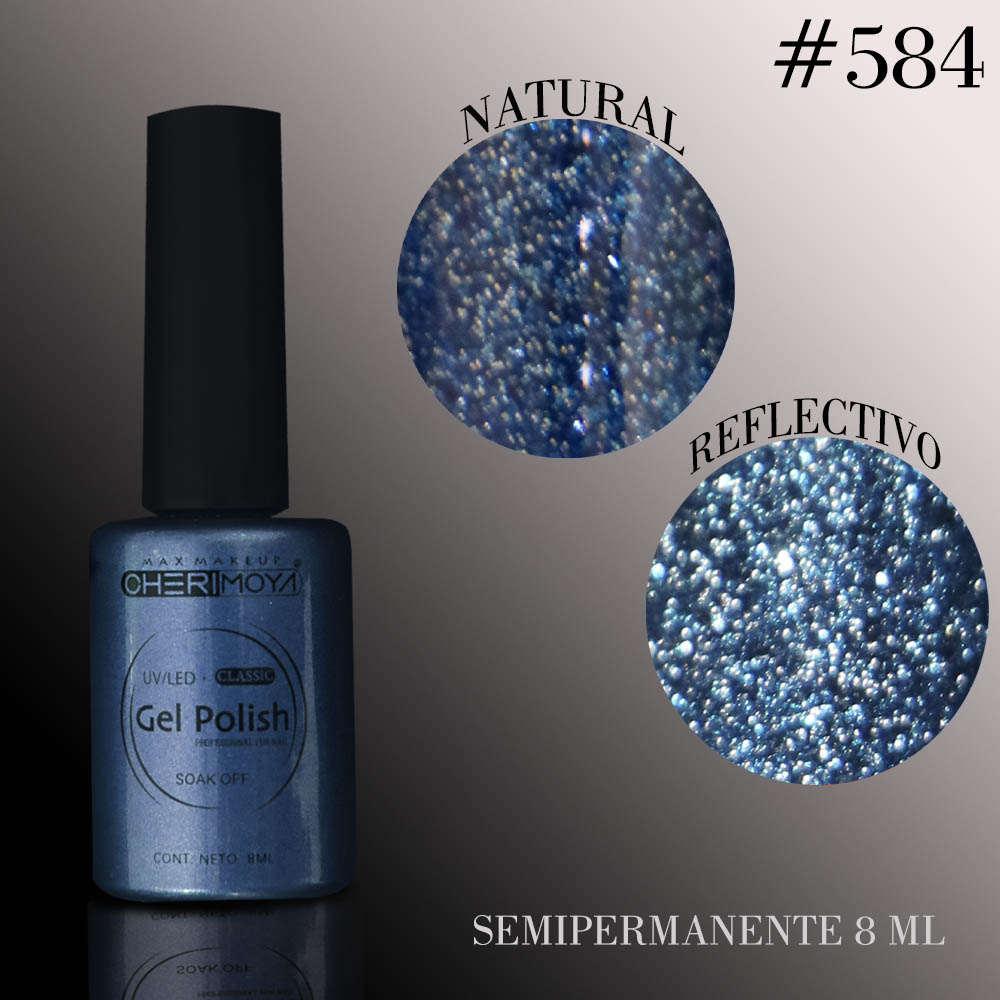B584 Esmalte Semi #584 8ml  Cherimoya Reflectivos___Pack X12 CH022-584