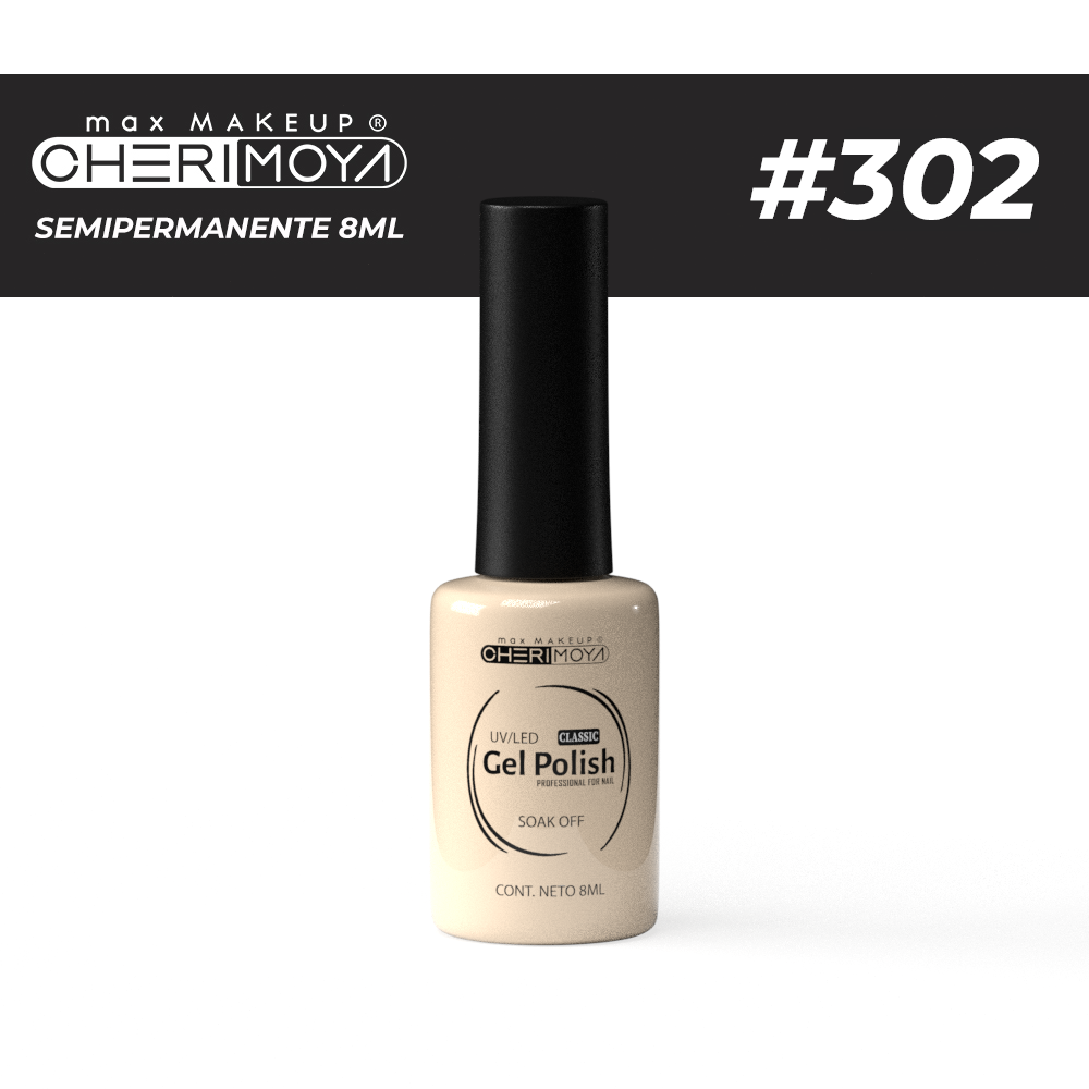B302 Esmalte Semi #302 8ml  Cherimoya ___Pack X12CH022-302