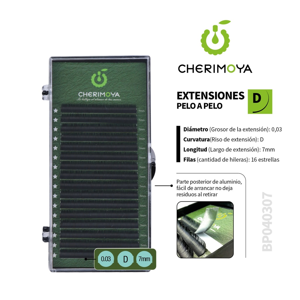 [BP040307] A851 Extensión de pestañas pelo por pelo 0.03D-7MM___Pack X10-BP040307