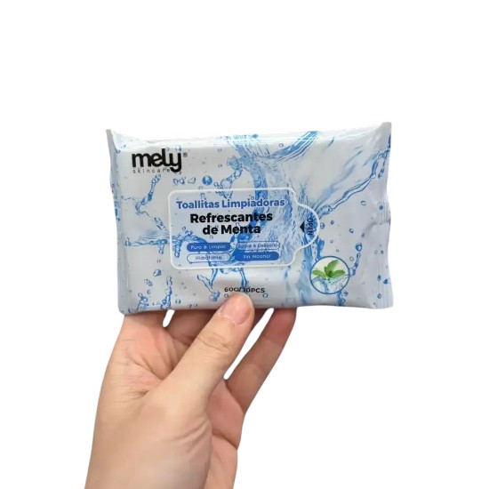 TOALLITAS LIMPIADORAS REFRESCANTES DE MENTA MELY