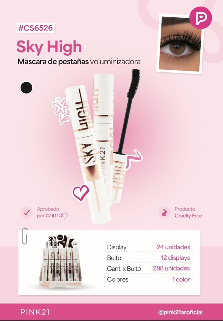 Mascara de pestañas SKY HIGH PINK 21
