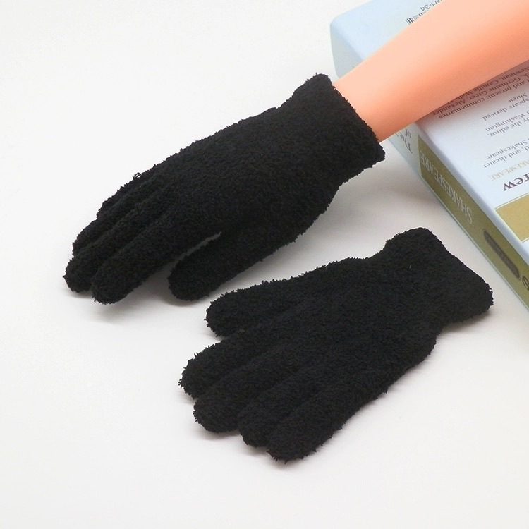 GUANTES DE PLUMA NEGRA DAMA X12