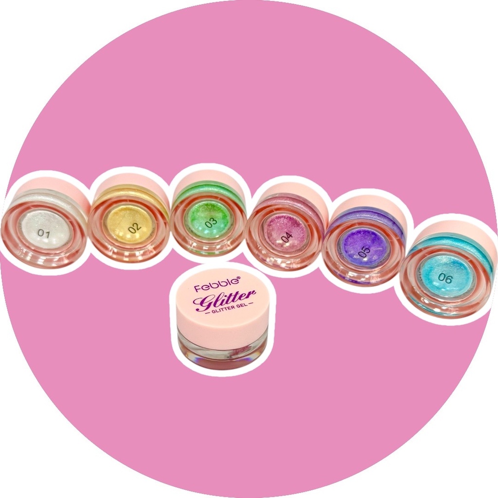 GLITTER GEL FRASCO FEBBLE X1U CAJAX24