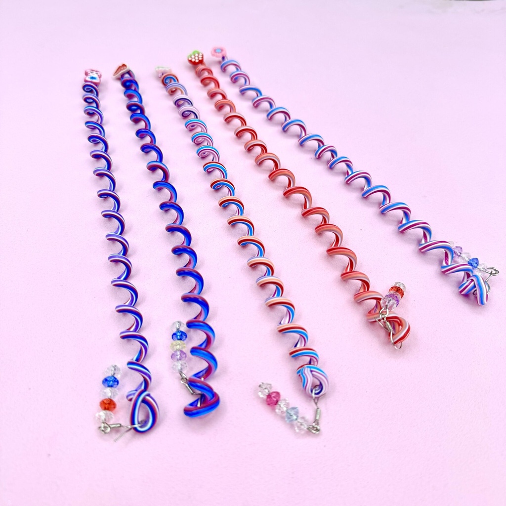 APLIQUE RIZADO BICOLOR P/TRENZAS X1U