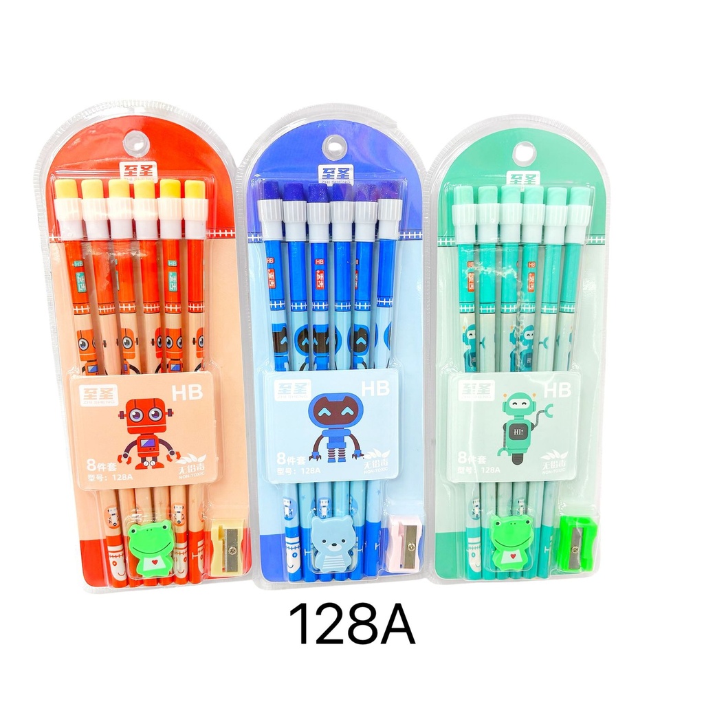[PY-128A] LAPIZ NEGRO X8PCS HB NO TOXICO