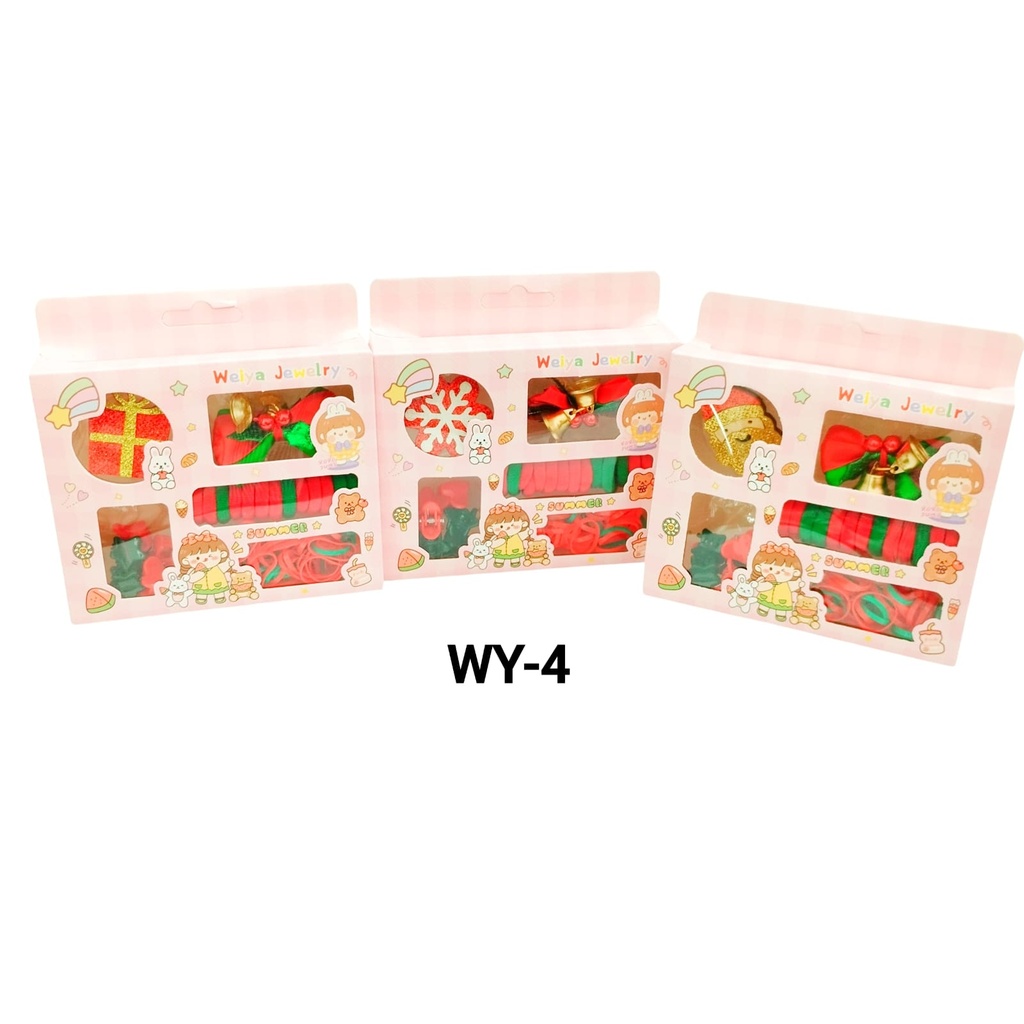 KIT ACCESORIOS PARA CABELLO NAVIDAD X1U.