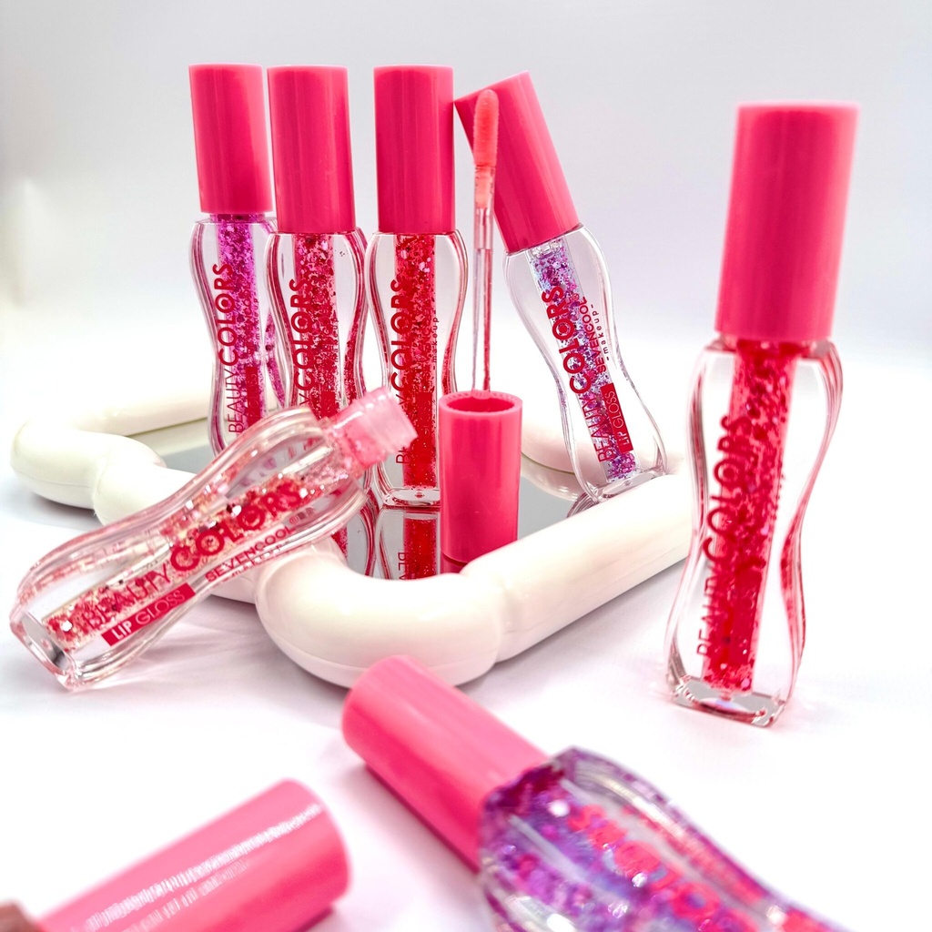 [PY-CC122] GLOSS CON GLITTER BEAUTY COLORS SEVENCOOL X1U /24PCS