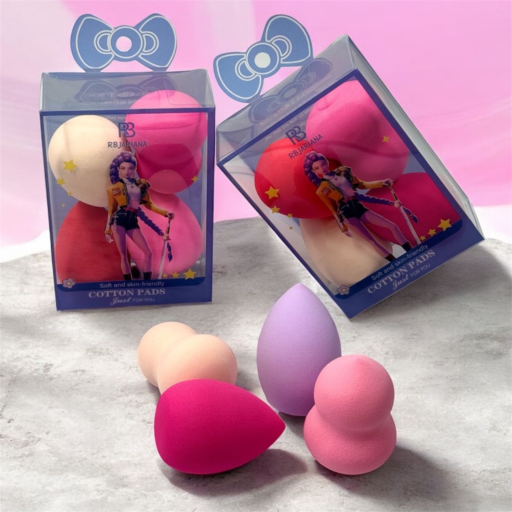 [PY-C-1981] ESPONJA DE MAQUILLAJE  GUERRERAS K-POP X4