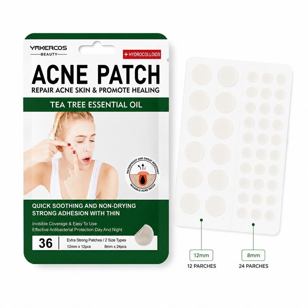 Parches para acne CIRCULOS EMPAQUE VERDE OSCURO