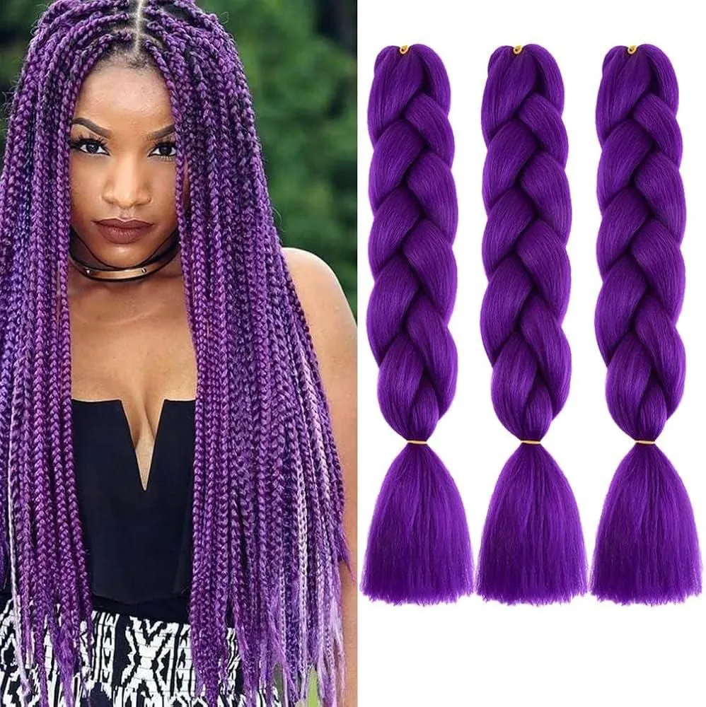 Pelo kanekalon extensiones Lila