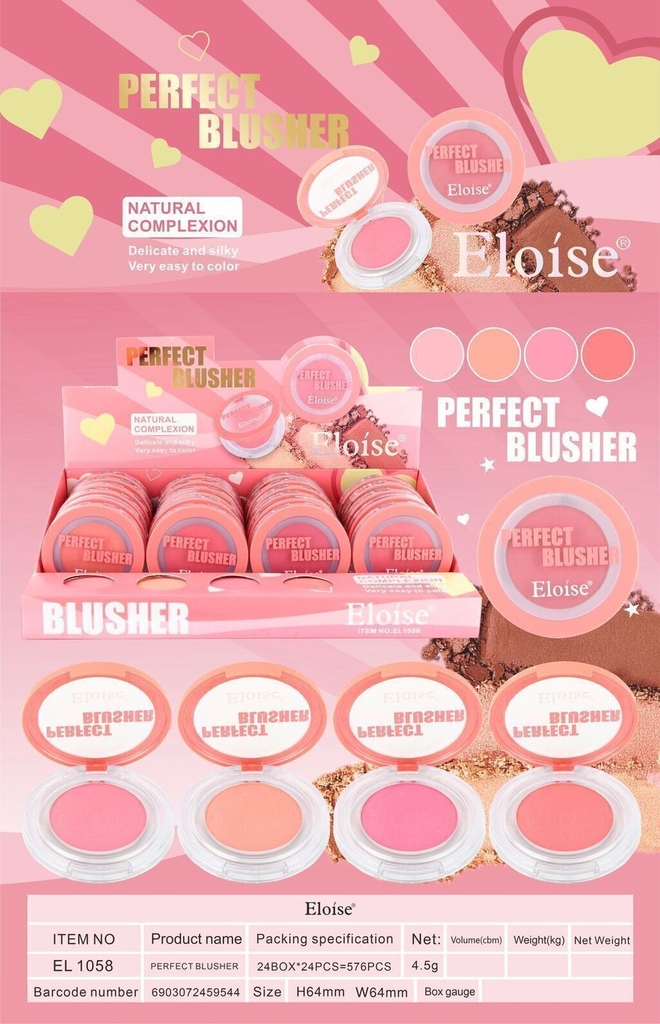 [PL-EL1058, 459544] Rubor en polvo PERFECT BLUSHER ELOISE
