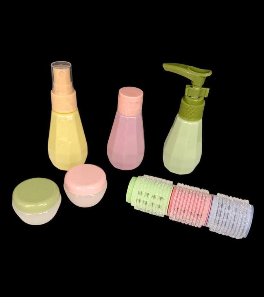 Set de viaje x5 envases+ruleros CL1046