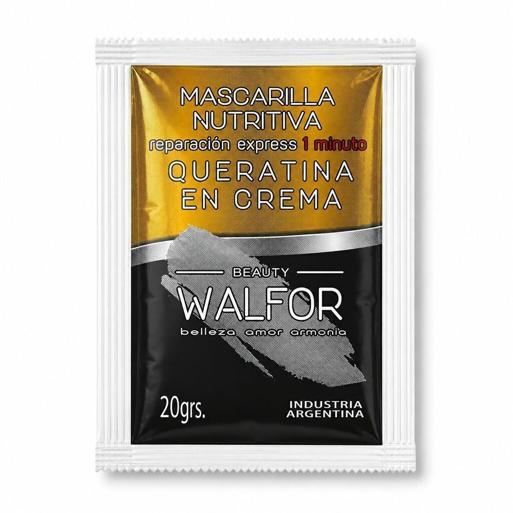 Mascara nutritiva QUERATINA EN CREMA 20grs WALFOR