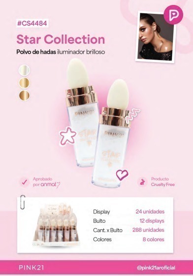 [PL-467537] Polvo de hadas STAR COLLECTION CS4484 PINK 21