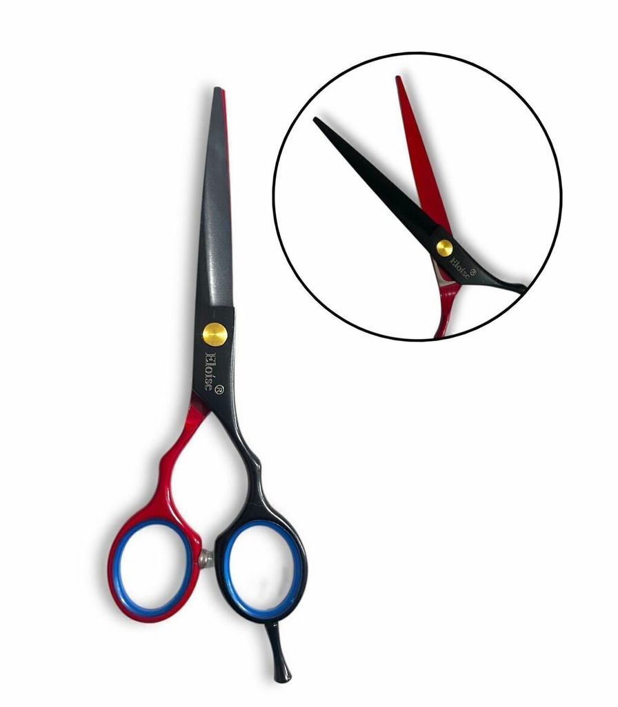[PL-100042] Tijera NEGRA Y ROJA recta N`36 ELOISE