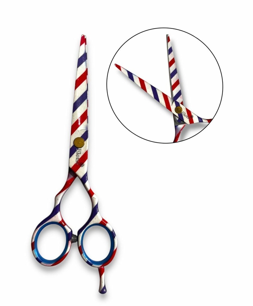 [PL-100042] Tijera TRICOLOR recta N`38 ELOISE