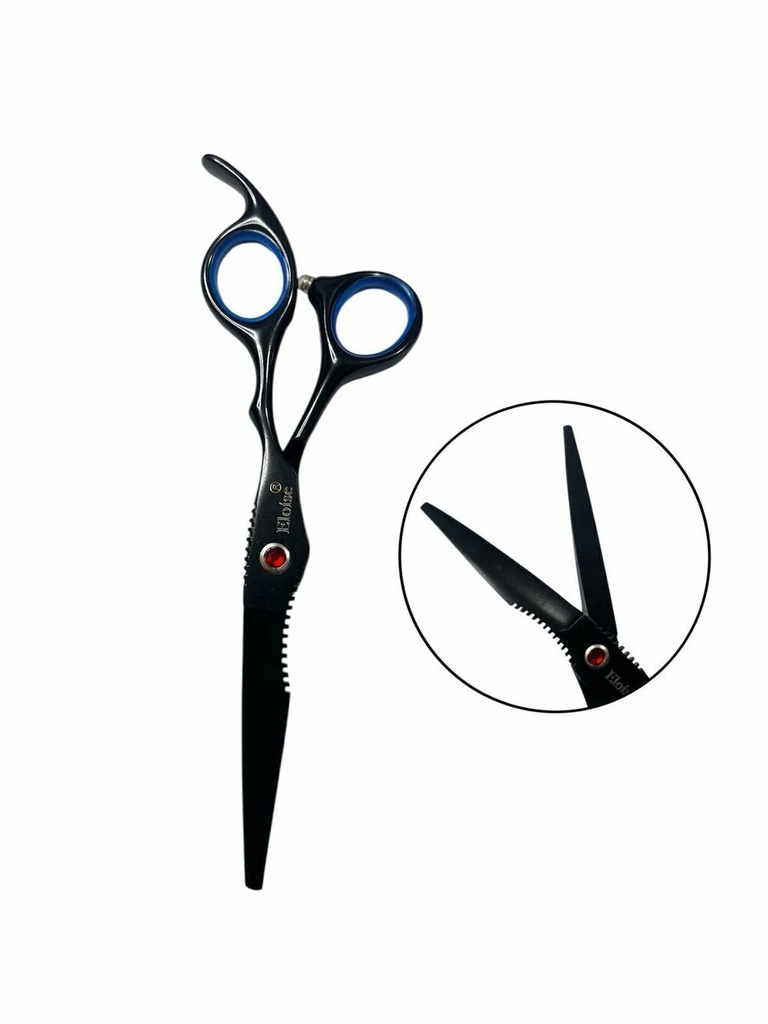 Tijera NEGRO CON ROJO recta N`30 ELOISE