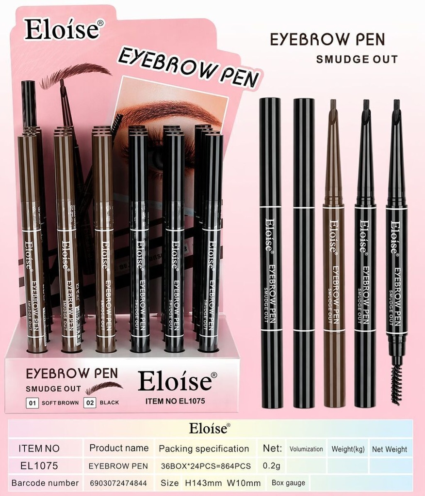 Delineador de cejas con cepillo SMUGE OUT ELOISE