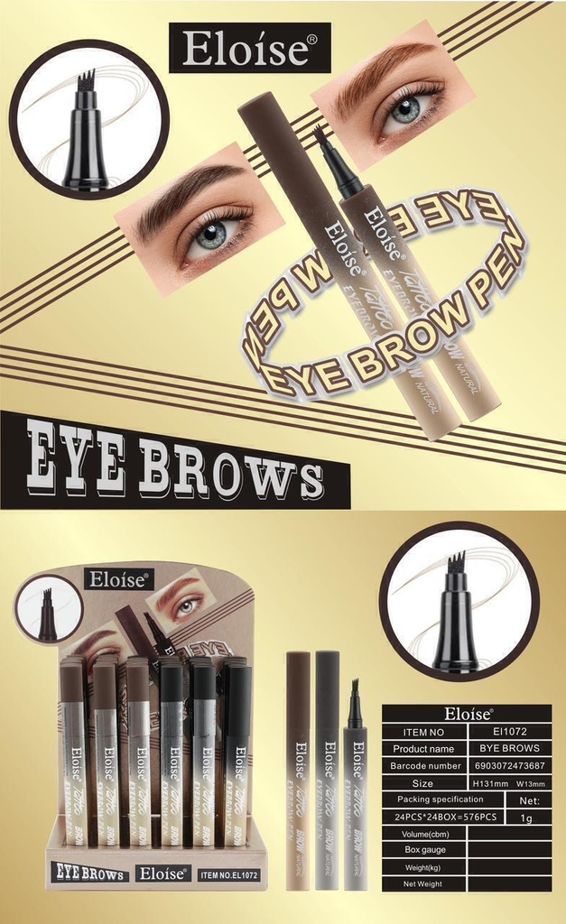 Lapiz para cejas con cepillo TATTO BROWS ELOISE