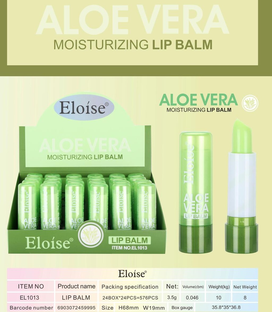 [PL-EL1013, 459995] Balsamo ALOE VERA LIP BALM ELOISE