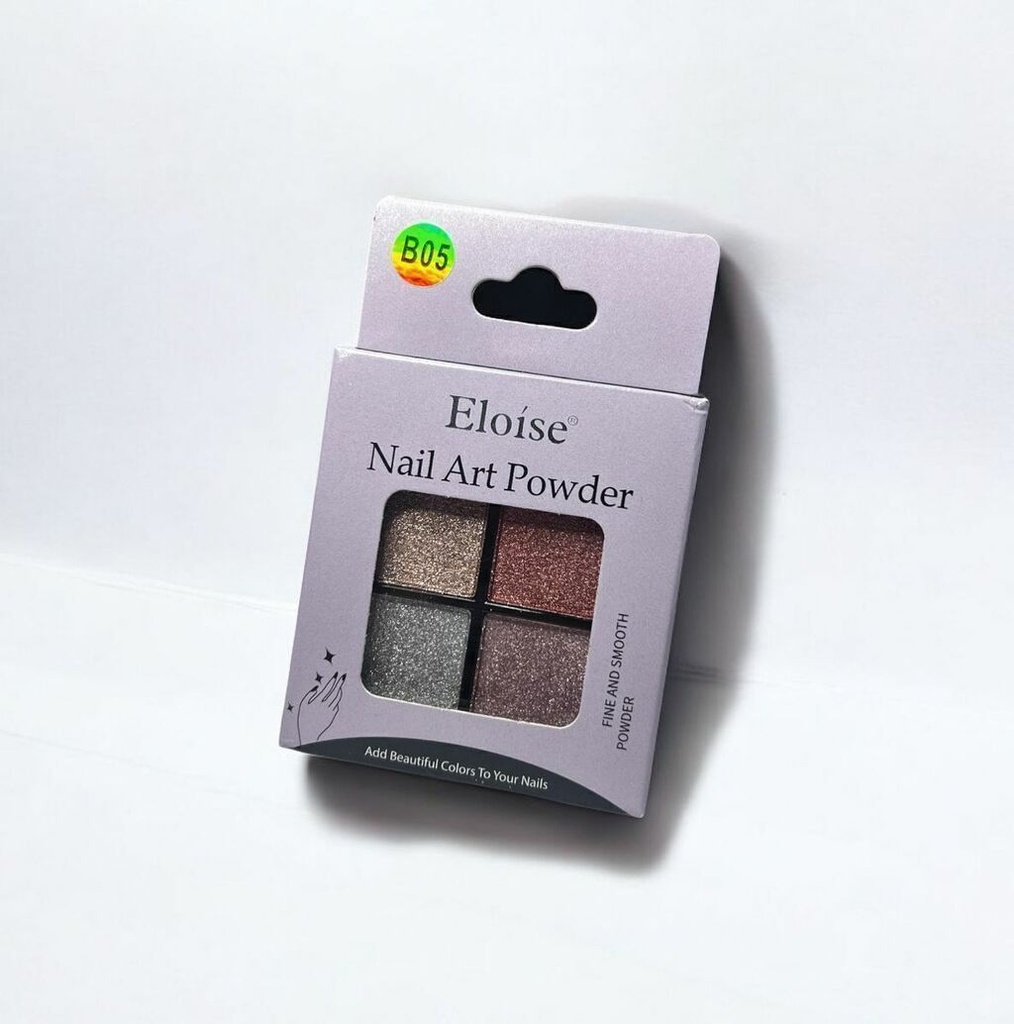 [PL-510184] Polvo efecto espejo solido x4 colores ELOISE