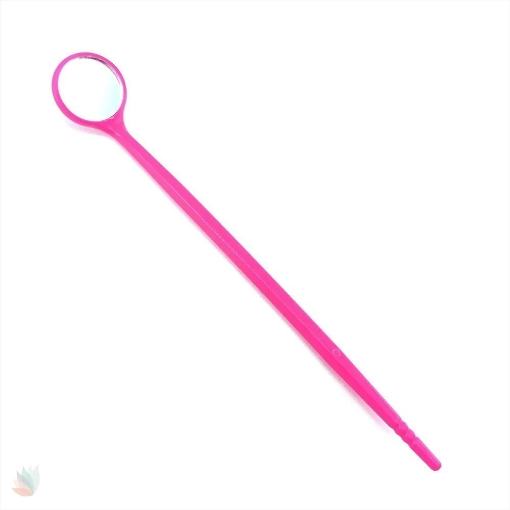 Espejo con lupa de plastico ROSA *