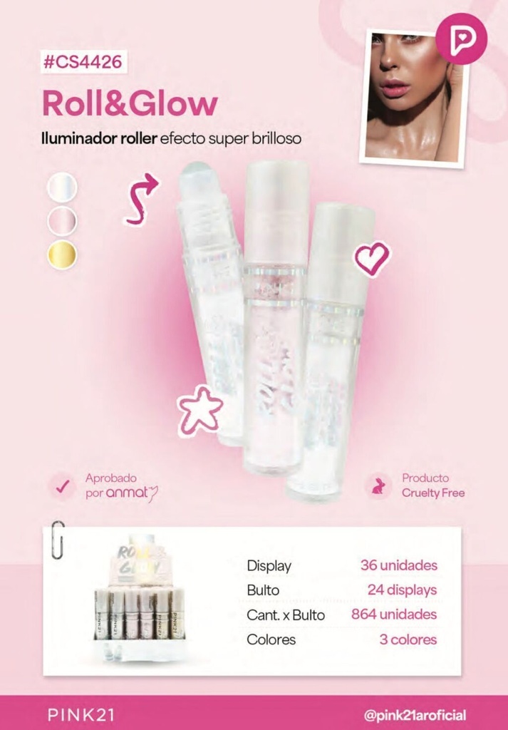[PL-468251] Iluminador ROLLON & GLOW CS4426 PINK 21
