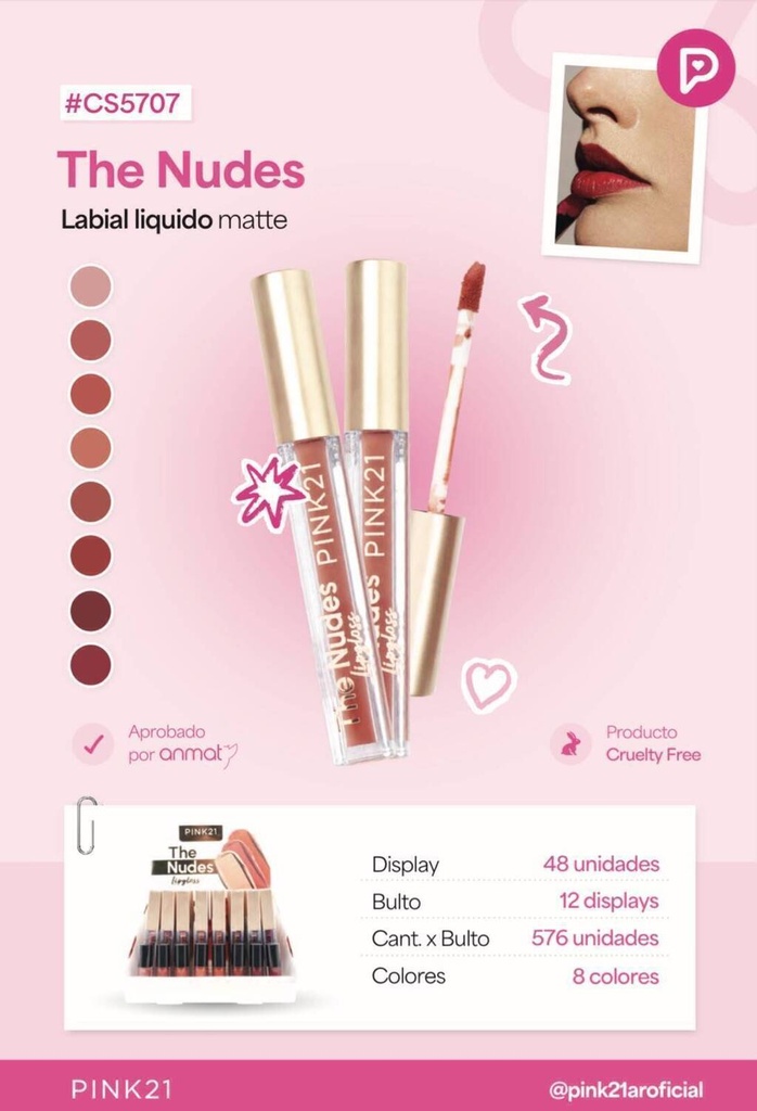 [PL-487184] Lips gloss THE NUDES PINK 21