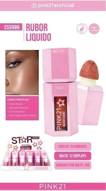 [PL-CS5986/485470, 485470] Rubor liquido STAR PINK 21