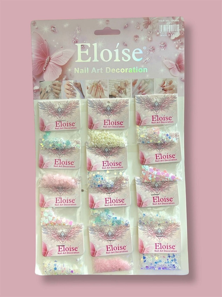 [PL-SP0860/020860, 020860] Strass para las uñas x12 ROSA ELOISE