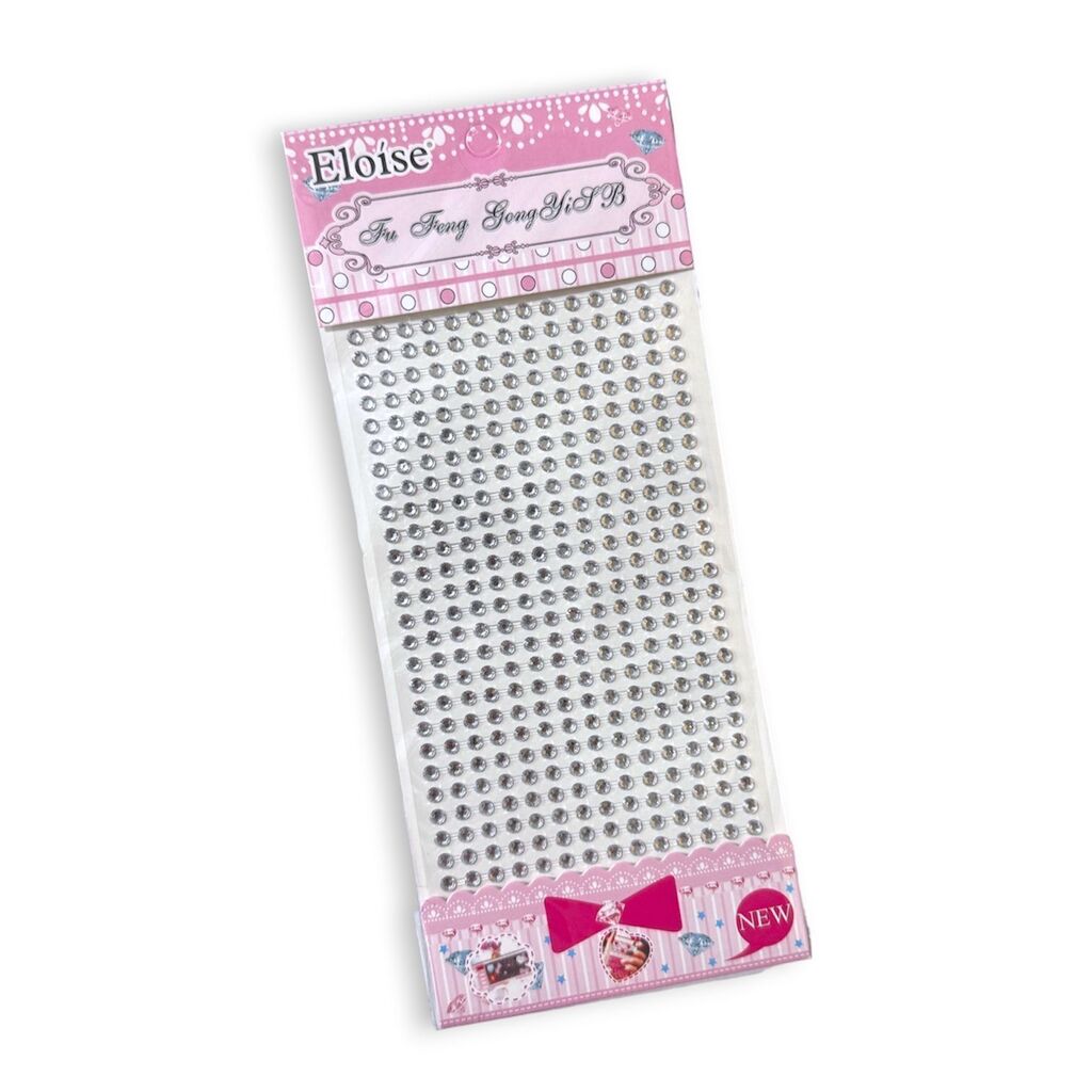 [PL-ZCT-4C, 883291] Strass para la cara GRANDE PLATEADO -4 ELOISE