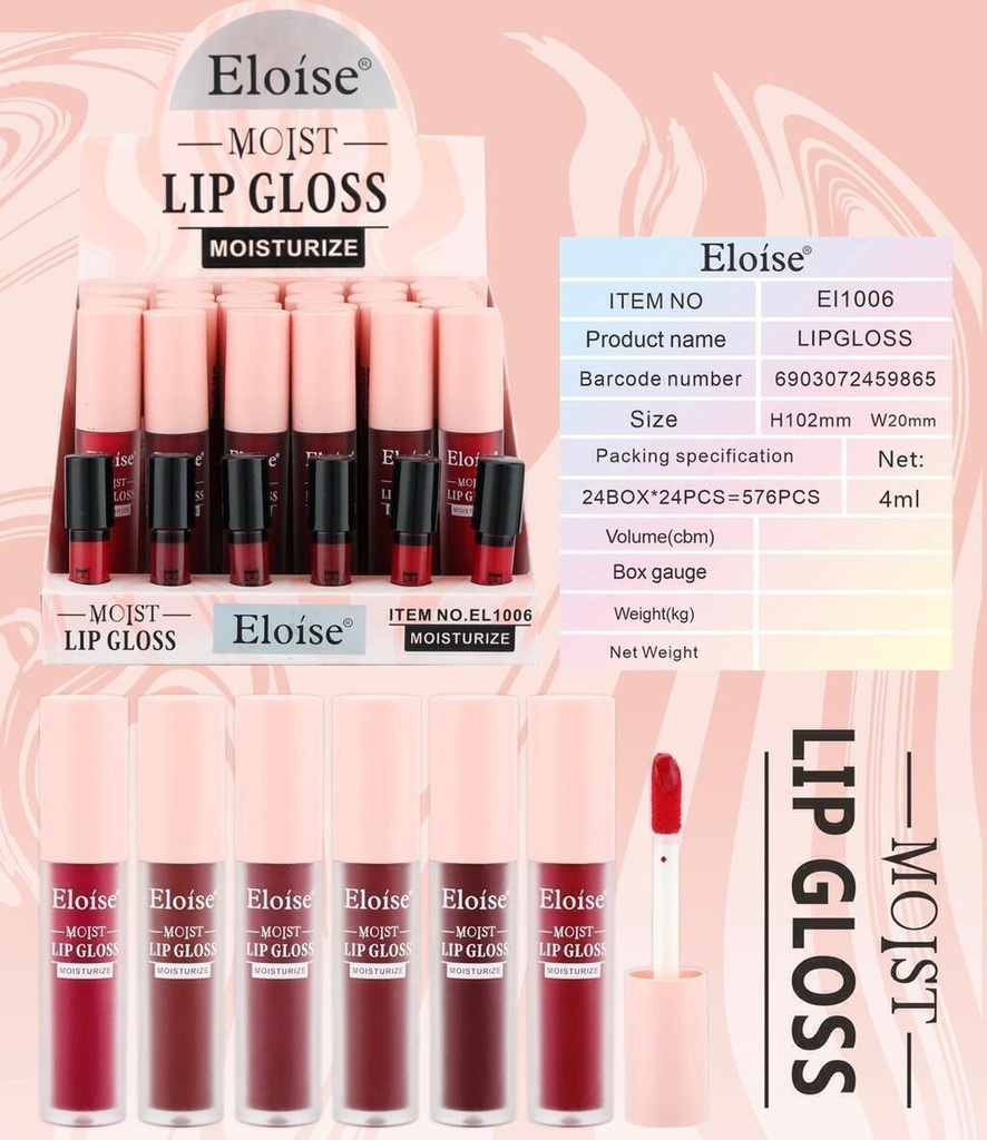[PL-EL1006, 459865] Labial liquido MOIST ELOISE