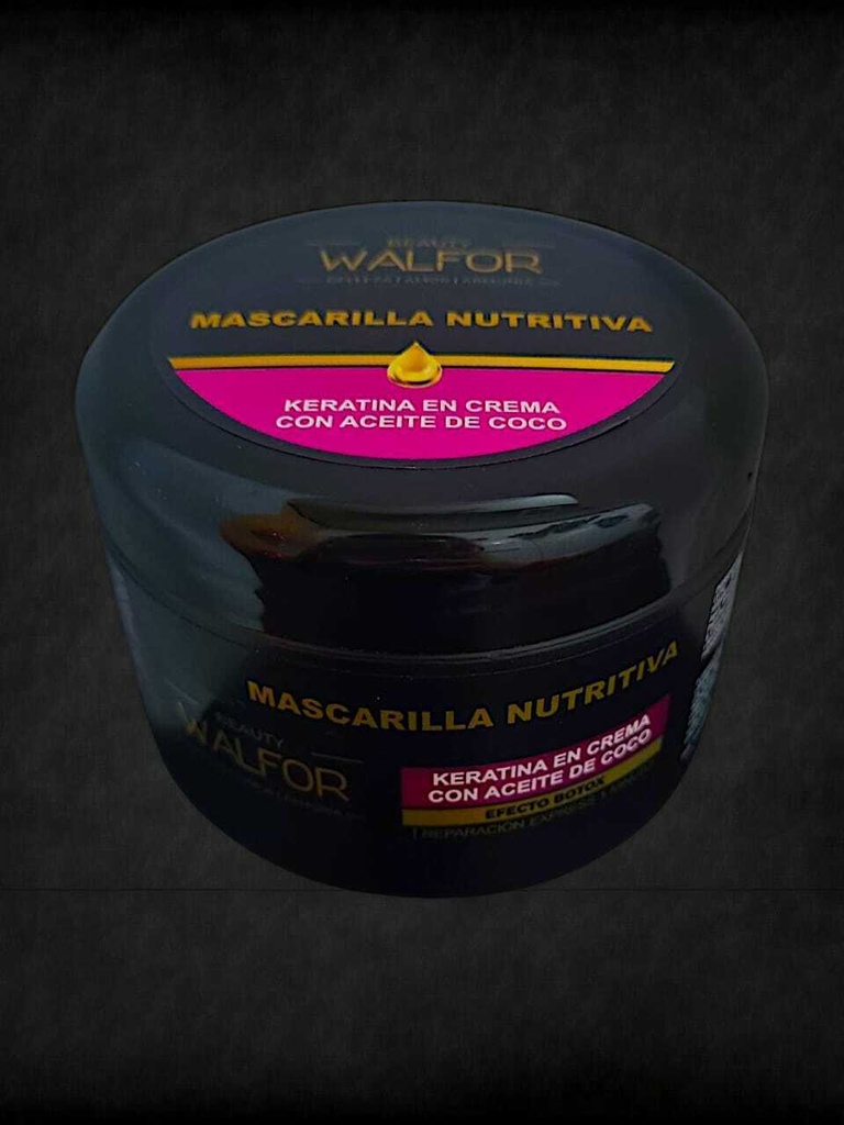 Mascarilla nutritiva KERATINA EN CREMA CON ACEITE DE COCO 250 ml BEAUTY WALFOR