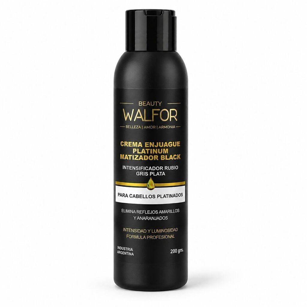 Crema de enjuague PLATINUM MATIZADOR BLACK 200ml BEAUTY WALFOR