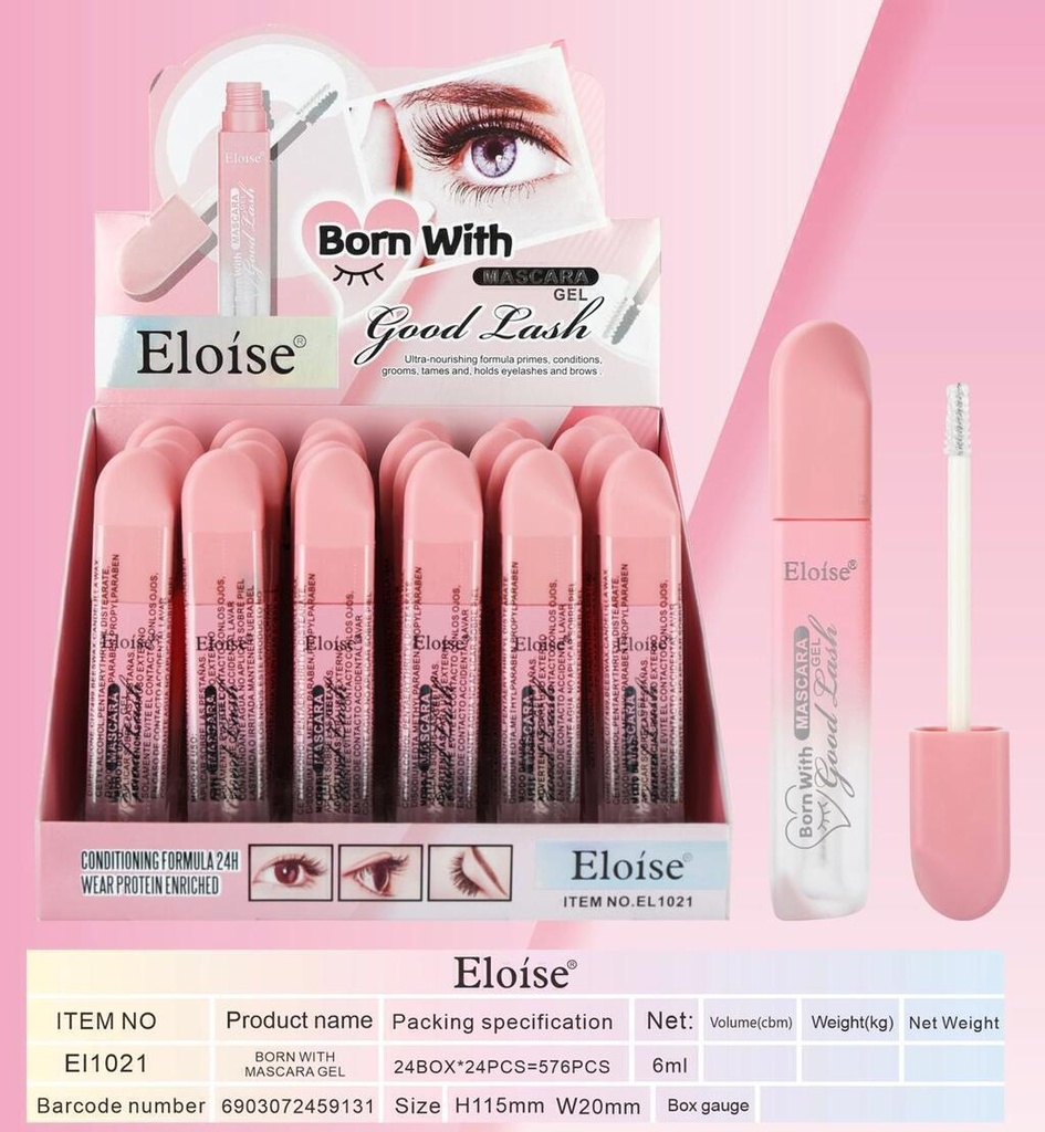 [PL-EL1021, 459131] Mascara de pestañas BORN WITH TRANSPARENTE ELOISE