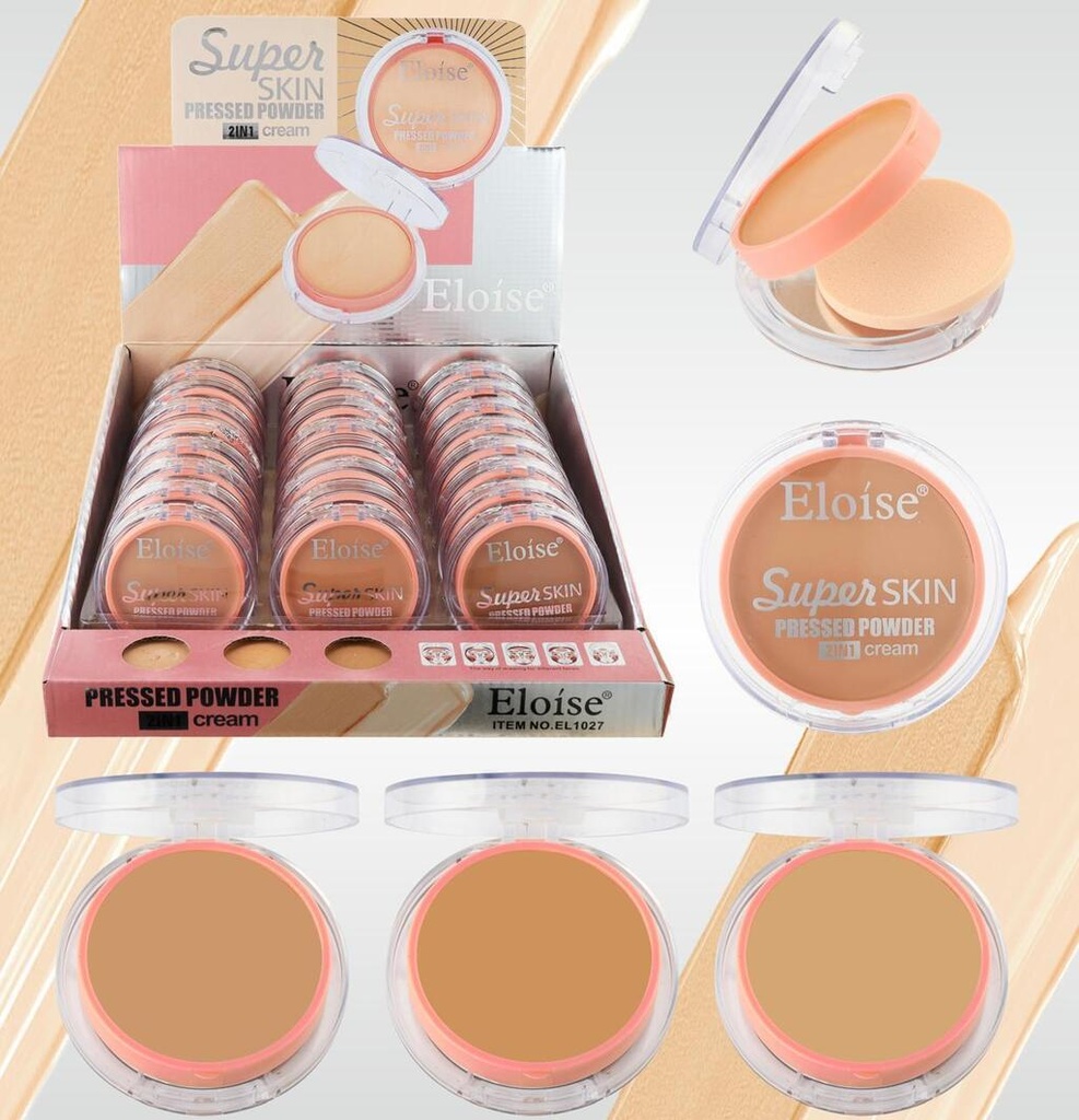 [PL-EL1027, 459599] Base en crema con esponja y espejo ELOISE