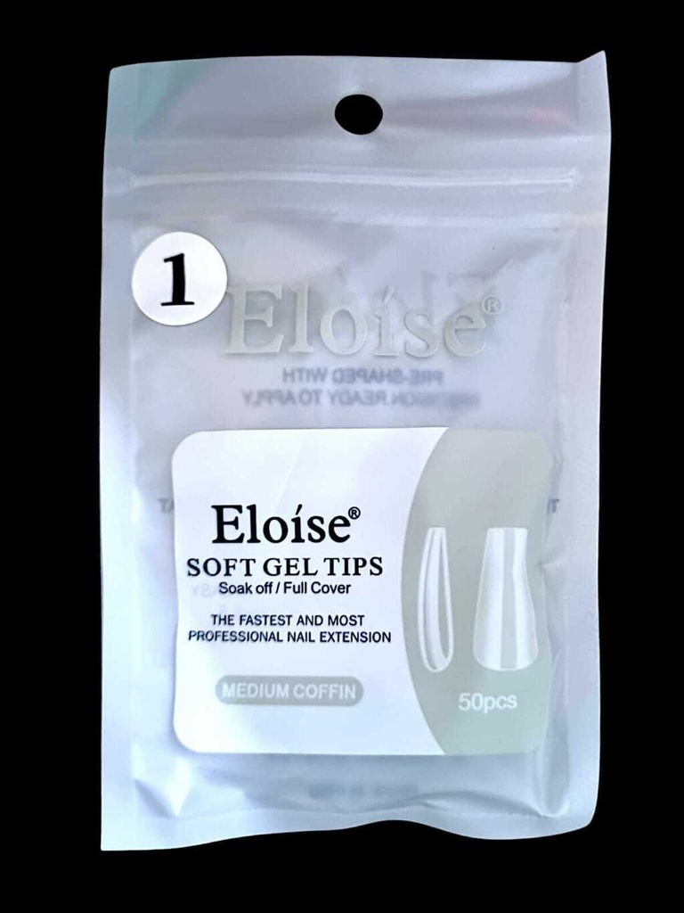 [PL-REPUESTO, 010724] TIPS SOFT GEL MEDIUM COFFIN X50 EN BOLSITA ELOISE