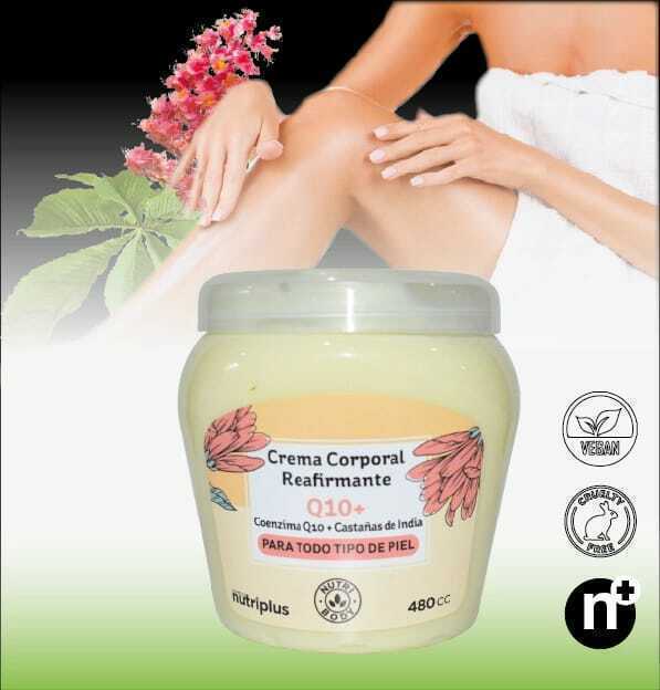 Crema corporal REFIRMANTE Q10 + CASTAÑA DE INDIA 480cc NUTRIPLUS