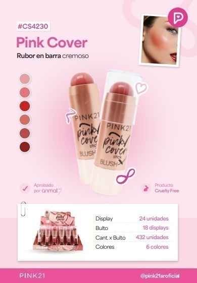 [PL-458788] Rubor en barra PINK COVER CS:4230 PINK 21