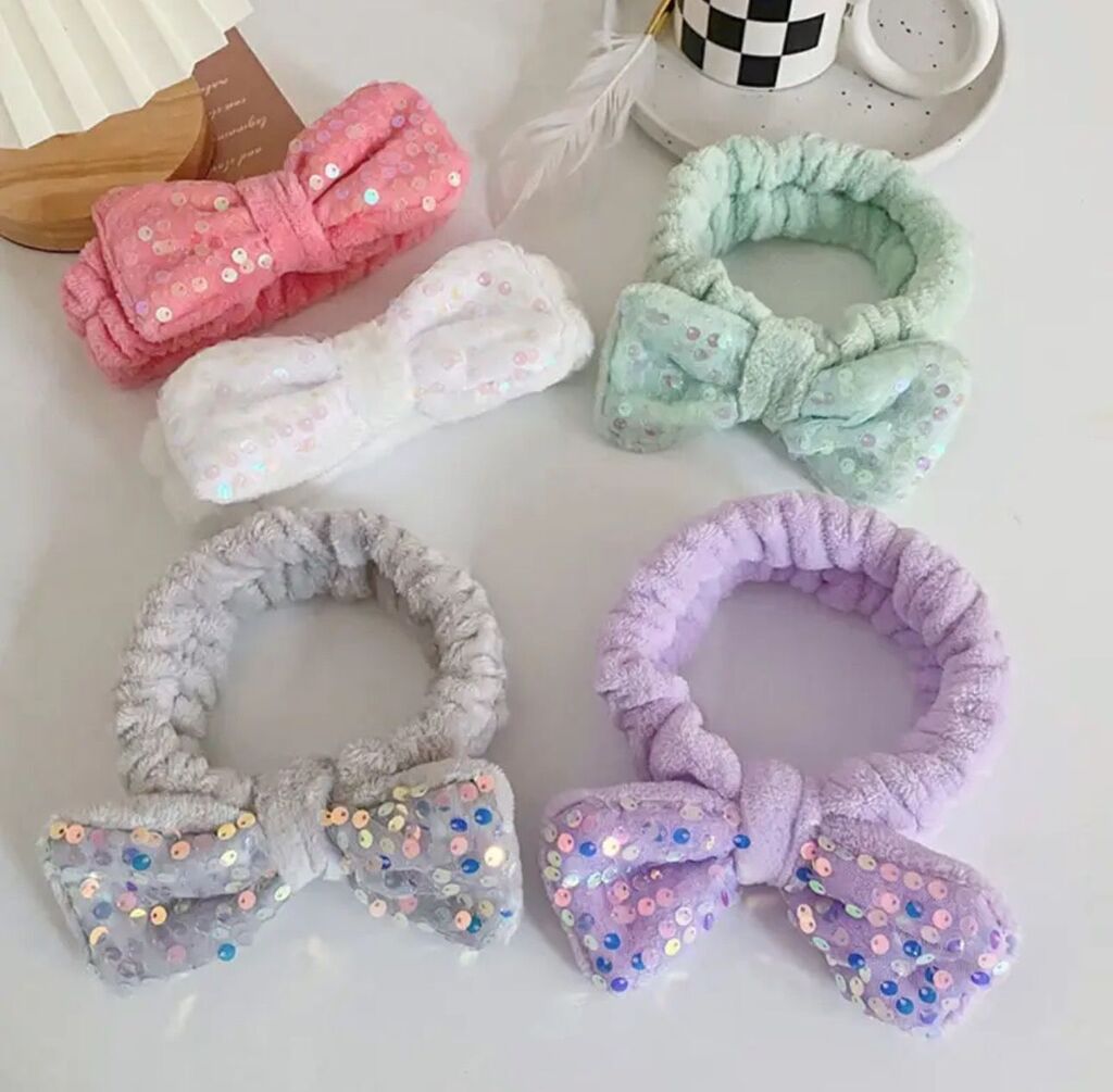 [PL-100205] Vincha para maquillaje MOÑO CON LENTEJUELAS 05 ELOISE