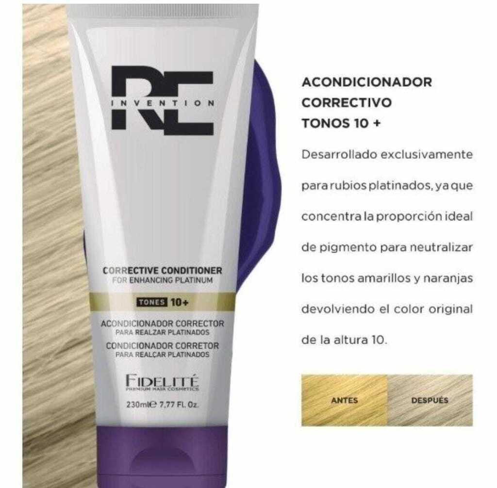 Acondicionador corrector para realzar platinados FIDELITÉ 230ml TONO 10+