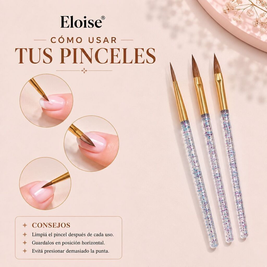 [PL-084161] Pincel acrilico x3 glitter CFSJB-X/ ELOISE