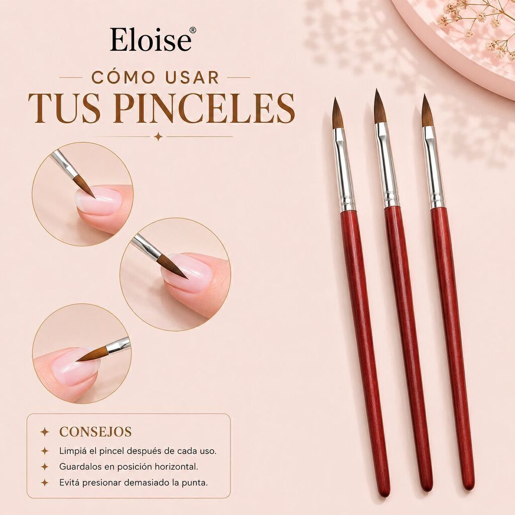 [PL-HMGSJB, 084048] Pincel acrilico madera x3 ELOISE
